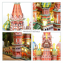 Cubicfun Cubic Fun 771L519 Puzzle 3D Cathédrale Saint Basile avec LED pas cher