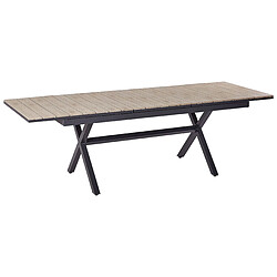 Beliani Table de jardin Bois d'ingénierie Gris graphite FANES