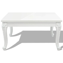 Avis Maison Chic Table basse,Table Console Table d'appoint, Table pour salon 80 x 80 x 42 cm Laquée Blanc -MN49518