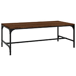 vidaXL Table basse Chêne marron 80x50x35 cm Bois d'ingénierie