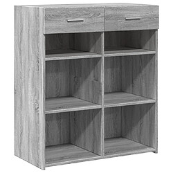 vidaXL Buffet sonoma gris 80x42,5x93 cm bois d'ingénierie