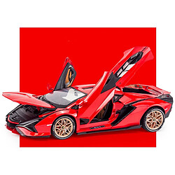 Universal 1: 18 Échelle grande taille Lamborghini Sina alliage sport voiture moulée sous pression jouet modèle de voiture miniature modèle de voiture cadeaux pour les enfants |(Rouge) 