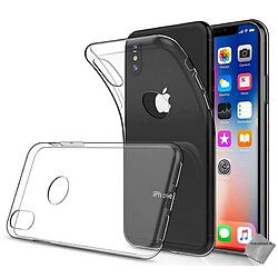 Htdmobiles Coque silicone gel fine pour Apple iPhone X + film ecran - TPU TRANSPARENT