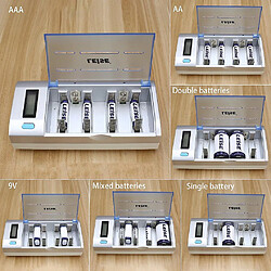 Universal Ensemble de charge rapide intelligente LCD multifonctionnel avec chargeur et batteries