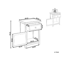 Avis Beliani Table de chevet Blanc LAYOLA