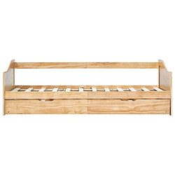 Avis vidaXL Cadre de lit extensible sans matelas bois de pin 90x200 cm