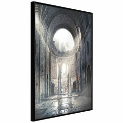 Paris Prix Affiche Murale Encadrée Ruins of a Cathedral 20 x 30 cm Noir