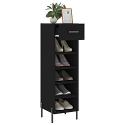 Acheter Maison Chic Armoire à Chaussures Noir,Meuble de Rangement à Chaussures 30x35x105 cm bois d'ingénierie -MN85015