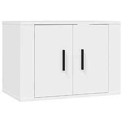 Helloshop26 Ensemble de meubles armoire buffet TV télévision salon chambre séjour 4 pièces bois d'ingénierie blanc 02_0024654