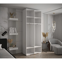 Avis Abiks Meble Inova 1 Armoire avec miroir et portes battantes 236,7/100/47 2 Portes (bianco/d’oro)