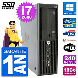 PC HP WorkStation Z210 SFF Intel i7-2600 RAM 16Go SSD 240Go Windows 10 Wifi - Occasion