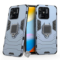 Htdmobiles Coque rigide anti choc pour Xiaomi Redmi 10C + film ecran - BLEU FONCE