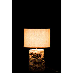 Avis Dansmamaison Pied De Lampe + Abat-Jour Tresse Epaisse Beton/Coton Naturel Small