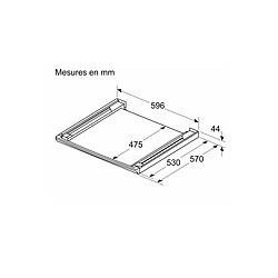 Kit de superposition avec tablette blanc - WTZ27500 - BOSCH