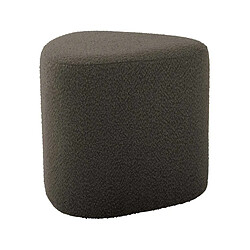 LEITMOTIV Pouf en tissu bouclette Ada Organic vert taupe.