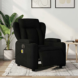 Maison Chic Fauteuil Relax pour salon, Fauteuil de massage inclinable électrique Noir Tissu -GKD73012