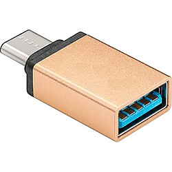 PremiumCord OTG Adaptateur USB 3,1 connecteur C/mâle vers USB 3.0 A/Femelle Doré