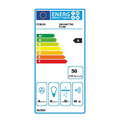 Hotte plan de travail 88cm 430m3/h noir - 5057003 - ROBLIN