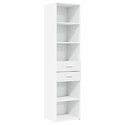 vidaXL Buffet haut blanc 45x42,5x185 cm bois d'ingénierie