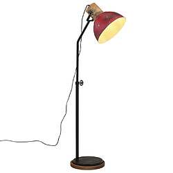 vidaXL Lampadaire 25 W rouge délavé 30x30x100-150 cm E27