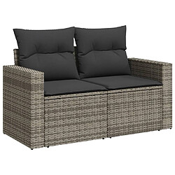 Avis Maison Chic Salon de jardin avec coussins 10 pcs, Ensemble Tables et chaises de jardin, gris résine tressée -GKD787264