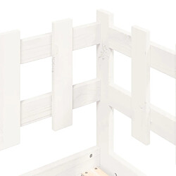 Vidaxl Lit de jour Blanc 90x190 cm Bois de pin massif pas cher