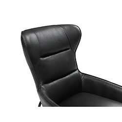 Acheter Vente-Unique Fauteuil en cuir de buffle noir DINNIA