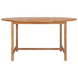 vidaXL Table de jardin 150x76 cm Bois de teck solide