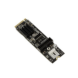 Acheter Kalea-Informatique Carte M2 PCIe M Key 2 ports USB3 5G sur connecteur 19 pin et type E CHIPSET USB 3.0 VIA VLI VL805