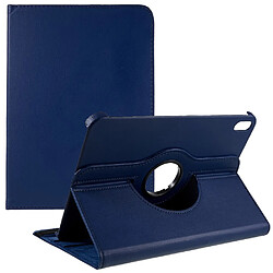 Etui en PU support rotatif anti-chute avec élastique avec support pour votre iPad 10.9 (2022) - bleu foncé