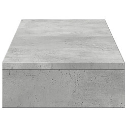 Acheter vidaXL Support de moniteur gris béton 100x27x10 cm bois d'ingénierie