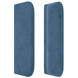 Acheter Maison Chic Tête de lit moderne avec oreilles pour chambre - Décoration de lit Bleu foncé 103x16x78/88 cm Velours -MN55874