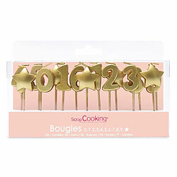 Scrapcooking 15 bougies d'anniversaire Étoiles dorées