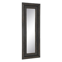 BigBuy Home Miroir sur Pied Brun foncé Verre Bois de manguier Bois MDF Vertical 67,3 x 5,1 x 176,5 cm