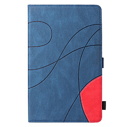 Etui en PU bicolore avec support et porte-carte bleu pour votre Samsung Galaxy Tab A7 Lite 8.7-pouces/T220/T225