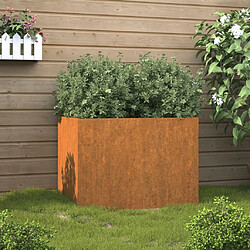 Maison Chic Jardinière,Bac à fleurs - pot de fleur 62x47x46 cm acier corten -GKD88568