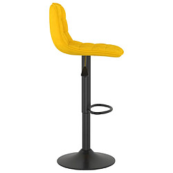 Acheter vidaXL Tabourets de bar lot de 2 Jaune Velours