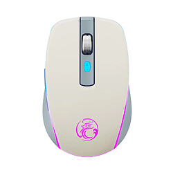 Yonis Souris Gamer Rose Silencieuse RGB Sans Fil