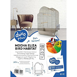 LAROY DUVO Cage pour oiseaux Mocha Eliza - 54 x 34 x 75 cm - Moka