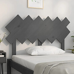 Avis Maison Chic Tête de lit scandinave,Meuble de chambre Gris 122,5x3x80,5 cm Bois massif de pin -MN28585