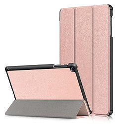 Etui en PU triple pli avec support or rose pour votre Samsung Galaxy TAB A 10.1 2019 SM-T510/SM-T515