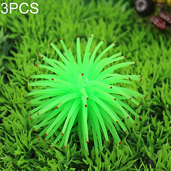 Wewoo Décoration aquarium vert 3 PCS Articles TPR Simulation Sea Urchin Ball Corail avec Point, Taille: L, Diamètre: 13cm