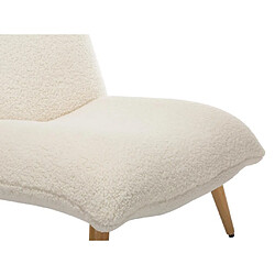 Acheter Vente-Unique Fauteuil en tissu sherpa effet peau de mouton PEPITA - Blanc