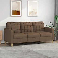 Maison Chic Canapé à 3 places,Canapé droit,Sofa de Salon,Banquette Marron 180 cm Tissu -GKD577650