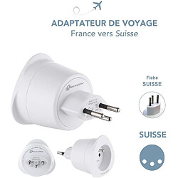 Electraline 70052 Adaptateur de Voyage France/Europe, Blanc