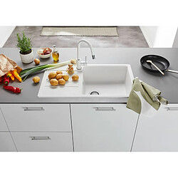 Blanco Evier granit 1 bac LEGRA 86 x 50 cm blanc