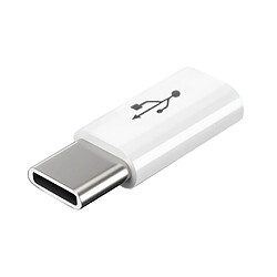 Adaptateur USB de type C OTG Connecteur de convertisseur USB C à micro USB, blanc