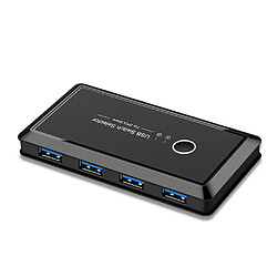 Universal Commutateur de sélecteur USB 3.0 2 PC pour clavier et souris Scanner Imprimante Commutateur KVM Hub 4 périphériques USB 3.0 partagés