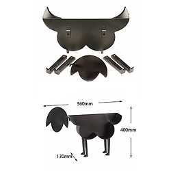 Acheter Universal Mouton Décoration Toilette Toilette Porte-rouleaux Organisation Porte-rangement Porte-papier Fonte Accessoires de cuisine de salle de bains | Porte-papier (noir)