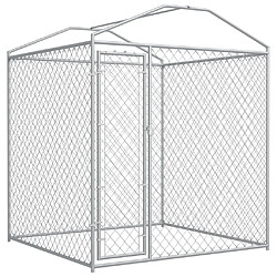 Helloshop26 Chenil extérieur cage enclos parc animaux chien d'extérieur avec toit pour chiens 225 cm 02_0000324